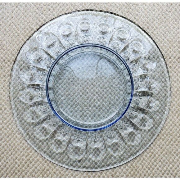 Fenton Other - Fenton Priscilla Light Blue Glass Plate Vintage Glassware Dessert Lunch Plate